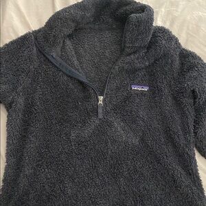 Patagonia Gray Cowl Neck Sweater Cozy Fleece